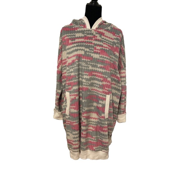 Simply Vera Vera Wang Tops - Simply Vera Women's Hoodie XL Pink Grey Soft Plush Pockets Long Sweater Tunic